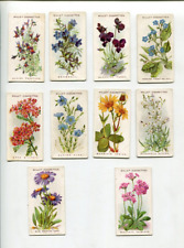 1913 W.D. & H.O. WILLS CIGARETTES ALPINE FLOWERS 10 TOBACCO CARD LOT picture