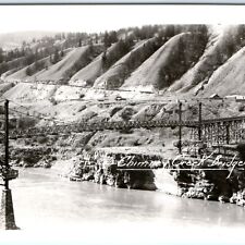 c1940s Chimney Creek Bridge British Columbia RPPC Real Photo Postcard A92 picture