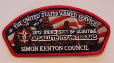 Simon Kenton Council Shoulder Patch, 2012 A Salute to Veterans picture