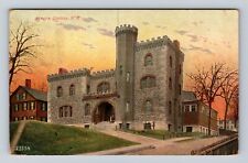Nashua NH-New Hampshire, Armory Building, Girls, Antique Vintage Postcard picture