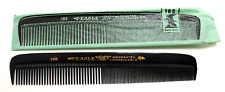 Vintage EAGLE Brand Hard Rubber COMB #185 Unbreakable NEW 7” Black S & G Rubber picture