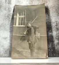 WWI Era Soldier Bill Martins in Uniform Rifle & Backpack Doughboy Military Photo picture