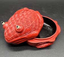 Vintage Cathay Cinnabar Covered Frog Box picture