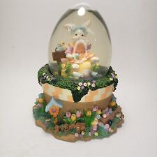 Vintage Easter Egg-shaped Waterglobe Music Box  picture