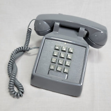 Vintage Push Button Desk Phone Gray - Tested and Working - EUC  picture