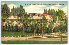 Original Old Antique Vintage Outdoor Postcard Armory Oregon State College USA picture