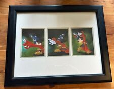 Professionally Framed Disney Art Work Randy Noble Mickey Sorcerer Triptych picture