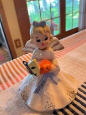 VTG 1950 Rare Ceramic October Halloween NORCREST Birthday Angel Made In Japan picture