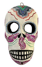 DAY of the DEAD Clay Skull, Mexican Calavera LG 10” by Saul Montesinos picture