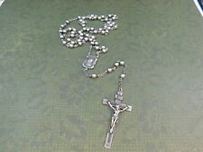 Excellent antique sterling silver rosary from Estate . picture
