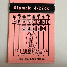 Vintage 1960s Pancake Queen Oakland California Matchbook Cover picture
