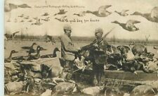 Duck Hunting 1909 Exaggeration Martin RPPC Photo Postcard 21-8455 picture
