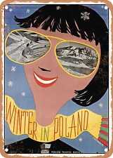 METAL SIGN - 1956 Winter in Poland Vintage Ad picture