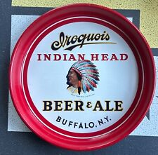 Vintage Iroquois Indian Head Beer & Ale Metal Beer Serving Tray Buffalo NY picture