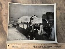 ORG WWII COAST GUARD PHOTO VIOLENT STORM NORMANDY INVASION SUNKEN FREIGHTERS picture