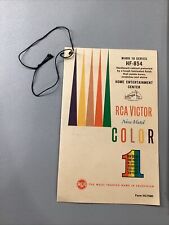 RCA Victor New Vista Color Home Entertainment Center Mark 10 Original Tag picture