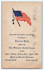 Antigo Wiscconsin WI Postal Card Woman's Relief Corps Dance Party 1912 picture
