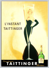 Champagne Elegant Woman Taittinger Advertising Continental Postcard (800006) picture