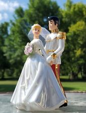 DISNEY Cinderella & Prince Charming Wedding Cake Topper Porcelain Figurine 5.75” picture