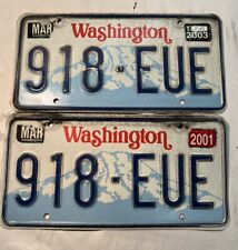 1990 Washington State License Plate 918EUE Collectible Vintage picture