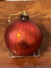 Vintage Wire Wrapped Christmas Ornament Mercury Glass Gold Globe 2024D picture