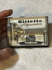 Gillette Fatboy Adjustable  Safety Razor G3 1961 With Case And Blade Pack Nice picture