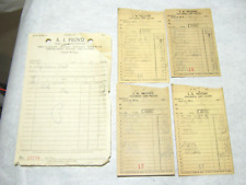 5 - 1944 to 1950 J. A. Moore Farm & A. J. Provo Groceries Linwood, MI Receipts picture