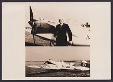 GERMANY 1939, Weltbild photo, the plane Erla 5d and pilot Kurt Gabler, Aviation picture