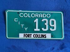 1980's Colorado City of FT. COLLINS License Plate # 139 picture