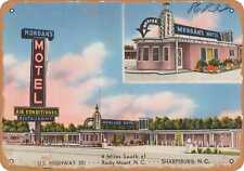 Metal Sign - North Carolina Postcard - Morgan's Motel & Restaurant, 4 miles Sou picture