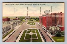 Nashville TN-Tennessee, Memorial Square Looking Toward Capitol Vintage Postcard picture