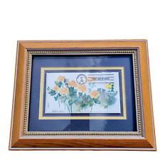 First Day of Issue Pasadena California October 1996 Yellow Rose Framed picture
