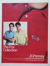 JC Penney Fox Collection Clothing 2 Males Polo Type Shirts 1983 Vintage Print Ad picture