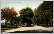 Postcard Westfield Ave. Westfield N.J. *C 7645 picture