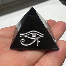 1pc Natural Obsidian Pyramid Demon Eye Quartz Crystal 1.6