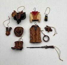 Western Cowboy Ornaments Lot Of 10 picture