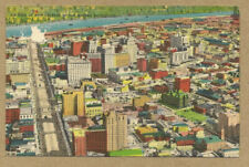1944 Air View of New Orleans, LA Postcard - Linen picture