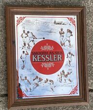 Vintage Smooth as Silk Kessler Whiskey Sports Mirror Bar wall Hanging sign picture