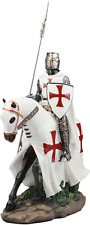 Ebros Crusader English Knight on Cavalry Horse Statue 8