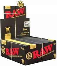 Raw Classic King Size Slim Black Rolling Papers 100% Authentic (50 Count Box) picture