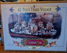 Vintage Grandeur Noel 42 piece Train Village Christmas Village 2001 Great Cond picture