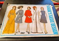 Vintage  Vouge Basic Designs Sewing Pattern #2067 Dress Women's Size 14 picture