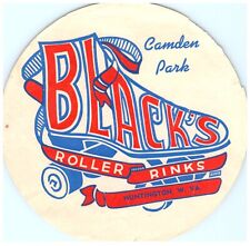 Original 1940s Roller Skating Rink Sticker Camden Park Black's Huntington WV s22 picture