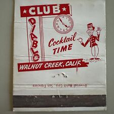 Vintage 1958 Club Diablo Cocktail Bar Walnut Creek CA Matchbook Cover picture