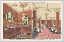 Postcard New York Restaurant Dubonnet Dual View French Hungarian Scarce Unposted picture