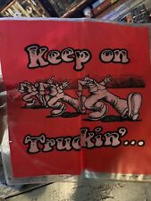 Vtg 1967 R Crumb Keep On Truckin' Inflatable Blow Up Pillow  picture