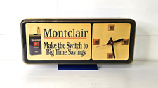 Vintage Advertising Montclair Cigarettes Wall/Shelf Clock With Stand picture
