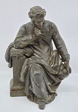 Dante Alighieri Detailed Bronze Statue Seated 8.5