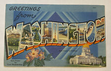 Vintage Postcard Greetings from Washington, Linen picture