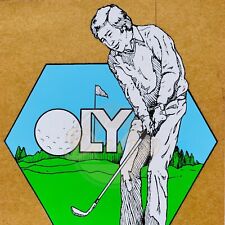 Olympia Beer OLY Golf Brewing Decal/Sticker 1979 USA picture